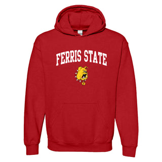 Ferris State University Bulldogs Arch Logo Hoodie - Red