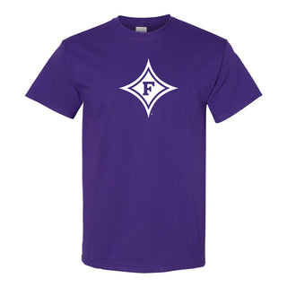 Furman University Paladins Primary Logo Short Sleeve T Shirt - Purple