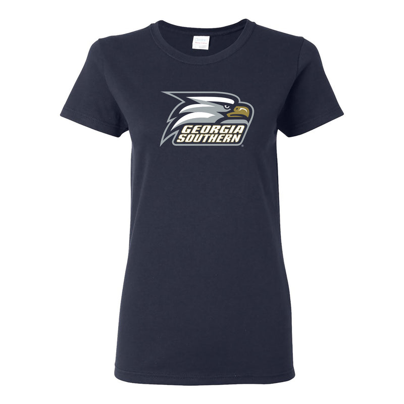 Georgia Southern University Eagles Primary Logo Cotton Women's T-Shirt - Navy