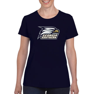 Georgia Southern University Eagles Primary Logo Cotton Women's T-Shirt - Navy