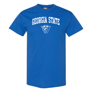 Georgia State University Panthers Arch Logo Short Sleeve T Shirt - Royal