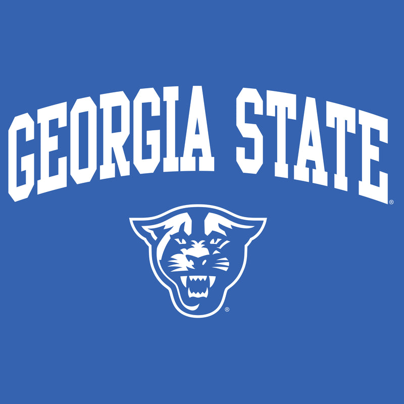 Georgia State University Panthers Arch Logo Short Sleeve T Shirt - Royal