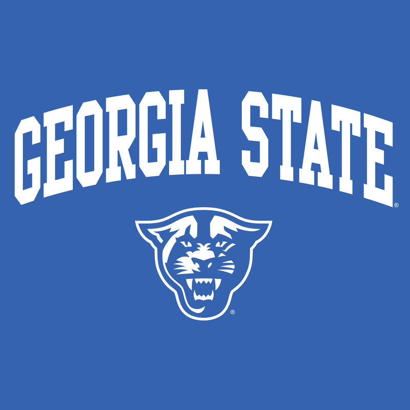 Georgia State University Panthers Arch Logo Women's Short Sleeve T Shirt - Royal