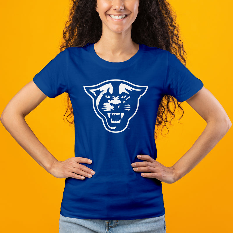 Georgia State University Panthers Primary Logo Women's Short Sleeve T Shirt - Royal