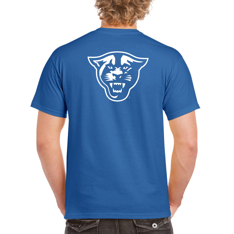 Georgia State University Panthers Front Back Print Short Sleeve T Shirt - Royal