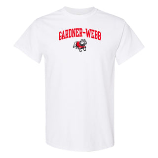 Gardner-Webb University Bulldogs Arch Logo Basic Cotton Short Sleeve T Shirt - White