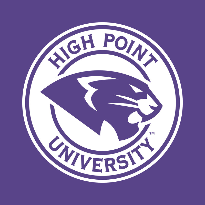 High Point University Panthers Arch Logo Short Sleeve T Shirt - Purple