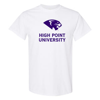 High Point University Panthers Primary Logo Short Sleeve T Shirt - White