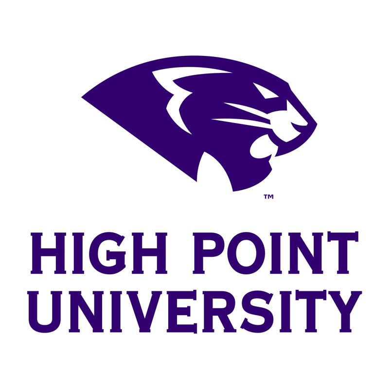 High Point University Panthers Primary Logo Short Sleeve Youth T Shirt - White