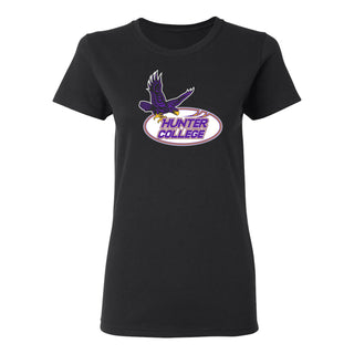 Hunter College Hawks Primary Logo Women's T Shirt - Black