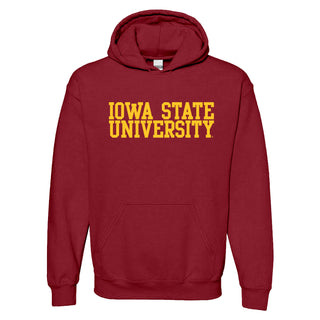 Iowa State University Cyclones Basic Block Hoodie - Cardinal