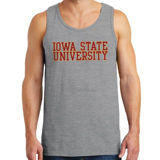 Iowa State Cyclones Basic Block Tank Top - Sport Grey