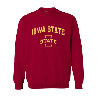 Iowa State University Cyclones Arch Logo Crewneck Sweatshirt - Cardinal