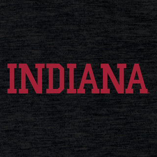 Indiana University Hoosiers Basic Block Canvas Triblend T Shirt - Solid Black Triblend