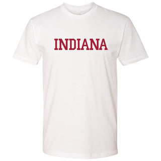 Indiana University Hoosiers Basic Block Next Level Short Sleeve T-Shirt - White