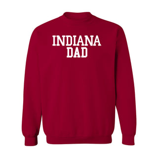 Indiana Hoosiers Basic Block Dad Crewneck Sweatshirt - Cardinal