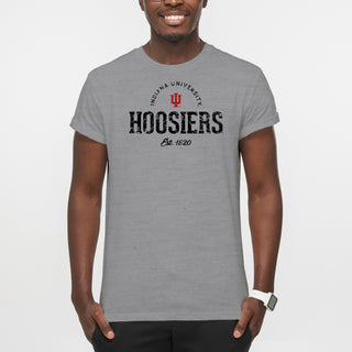 Indiana University Hoosiers Established Arch Logo Short Sleeve T-Shirt - Sport Grey