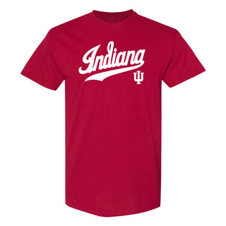 Indiana University Hoosiers Baseball Jersey Script Short Sleeve T-Shirt - Cardinal