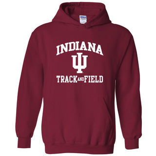 Indiana University Hoosiers Arch Logo Track & Field Hoodie - Cardinal