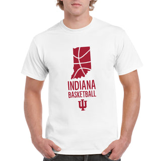 Indiana University Hoosiers Basketball Brush State Short Sleeve T Shirt - White