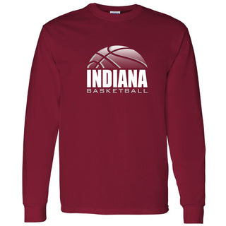 Indiana University Hoosiers Basketball Shadow Long Sleeve T-Shirt - Cardinal