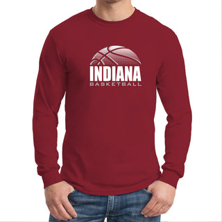 Indiana University Hoosiers Basketball Shadow Long Sleeve T-Shirt - Cardinal