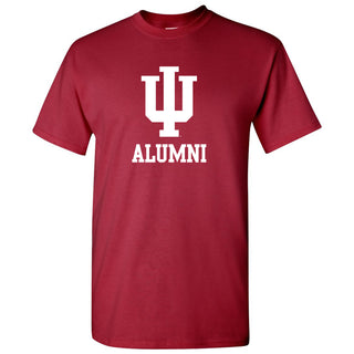 Indiana University Hoosiers Primary Logo Alumni Basic Cotton Short Sleeve T Shirt - Cardinal