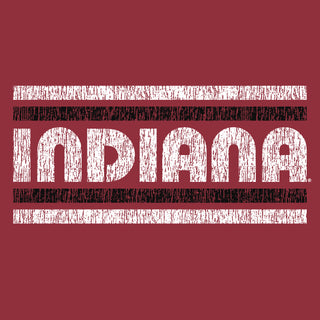 Indiana University Hoosiers Retro Underline Comfort Colors Long Sleeve - Crimson