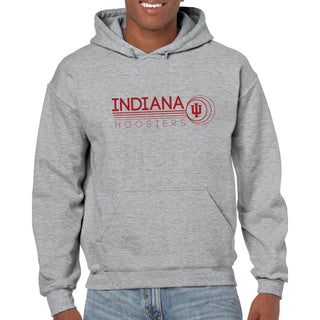 Indiana University Hoosiers Logo Ping Heavy Blend Hoodie - Sport Grey