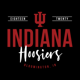 Indiana University Hoosiers Harbor Script Canvas Short Sleeve Triblend T-Shirt - Solid Black