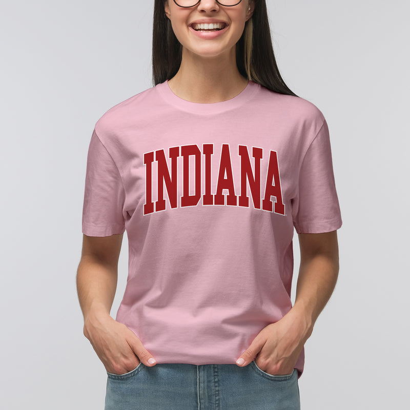 Indiana University Hoosiers Mega Arch T-Shirt - Light Pink