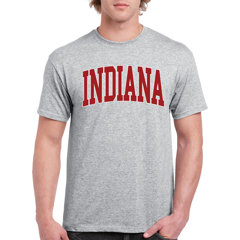 Indiana University Hoosiers Mega Arch T-Shirt - Sport Grey