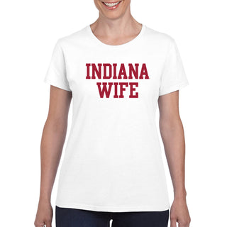 Indiana Hoosiers Basic Block Wife Women's T Shirt - White