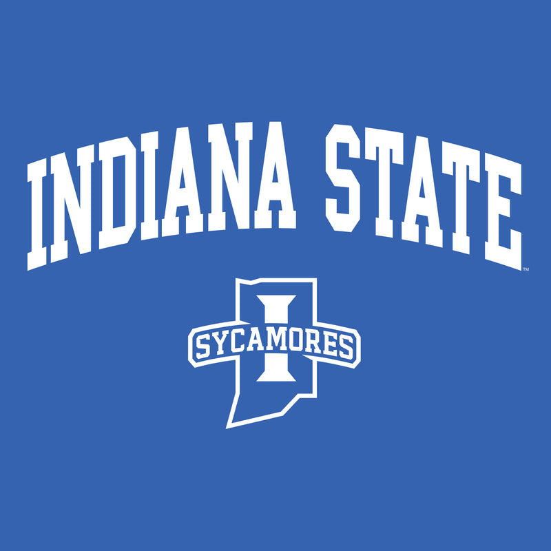 Indiana State University Sycamores Arch Logo Women's T Shirt - Royal