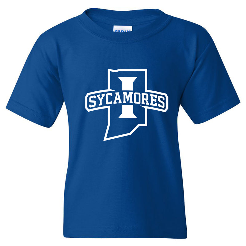 Indiana State University Sycamores Primary Logo Youth T Shirt - Royal