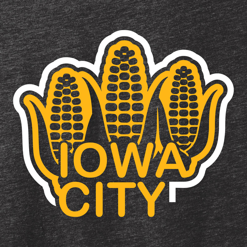 Iowa City Corn Youth Triblend T-Shirt - Charcoal Black