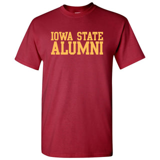 Iowa State University Cyclones Basic Block Alumni Short Sleeve T Shirt - Cardinal