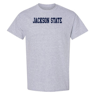 Jackson State Tigers Basic Block T Shirt - Sport Grey