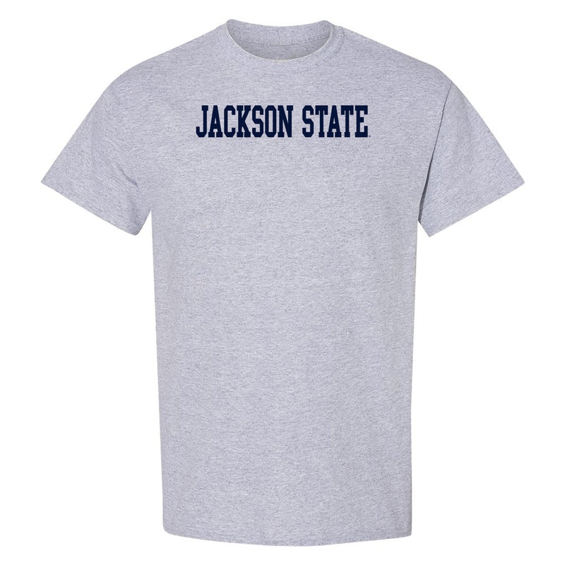 Jackson State Tigers Basic Block T Shirt - Sport Grey