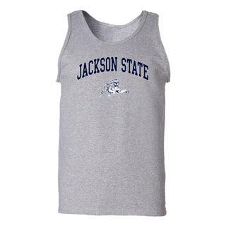 Jackson State Tigers Arch Logo Tank Top - Sport Grey