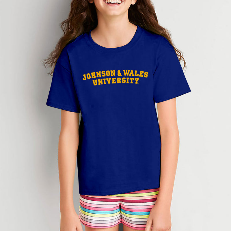 Johnson & Wales University Wildcats Basic Block Youth Short Sleeve T Shirt - Cobalt