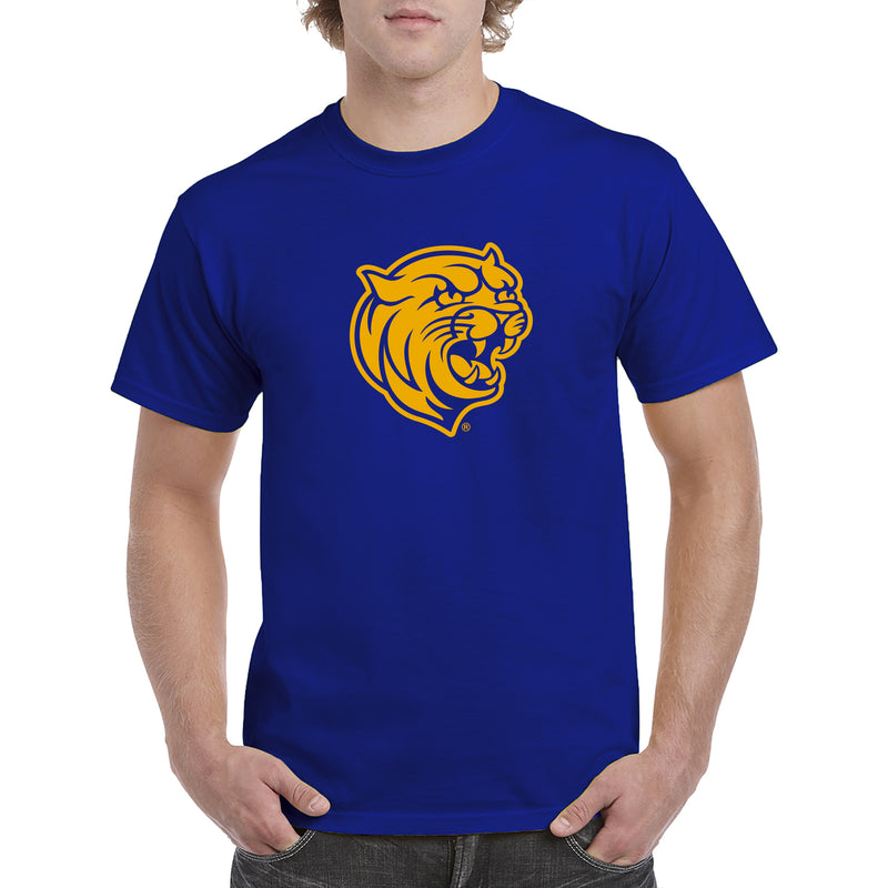 Johnson & Wales University Wildcats Primary Logo Short Sleeve T Shirt - Cobalt