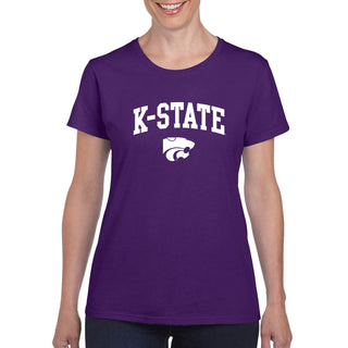 Kansas State University Wildcats Arch Logo Cotton Women's T-Shirt - Purple