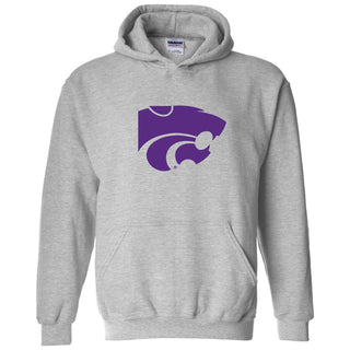 Kansas State University Wildcats Primary Logo Cotton Hoodie - Sport Grey