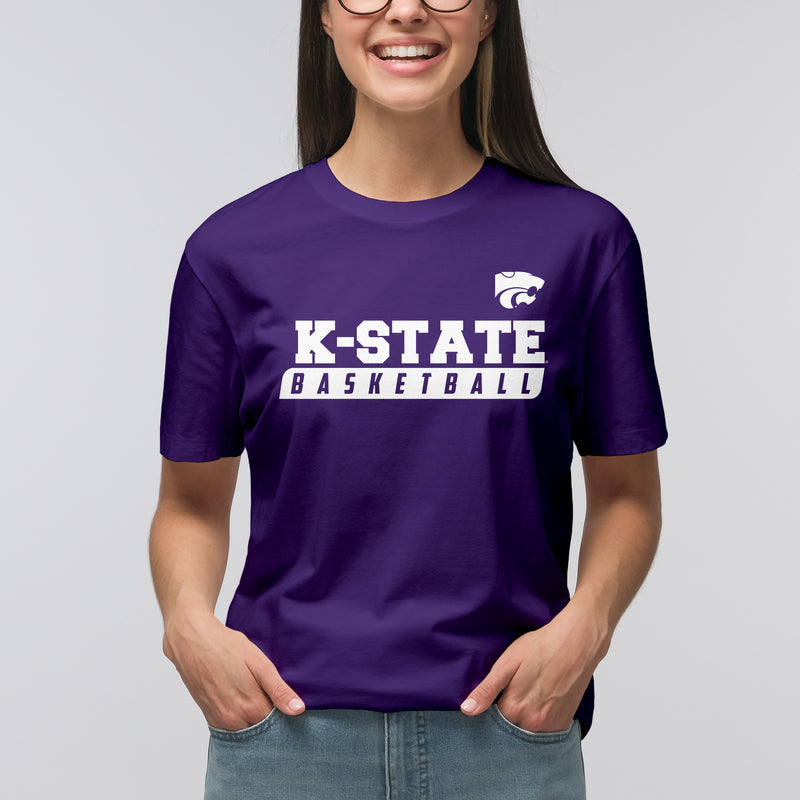 Kansas State Wildcats Basketball Slant T Shirt - Purple