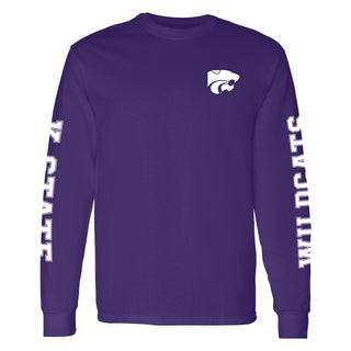 Kansas State Wildcats Double Sleeve Long Sleeve T Shirt - Purple