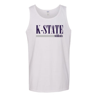 Kansas State University Wildcats Boldline Basic Cotton Tank Top - White