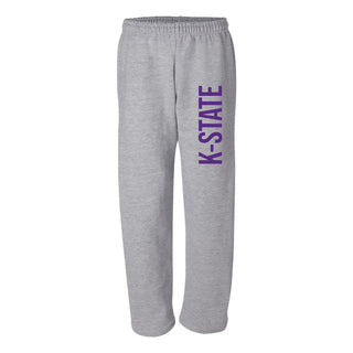 Kansas State Wildcats Super Block Sweatpants - Sport Grey