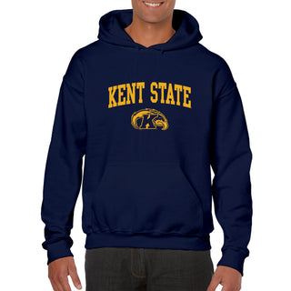 Kent State University Golden Flashes Arch Logo Heavy Blend Hoodie - Navy