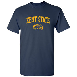 Kent State University Golden Flashes Arch Logo Short Sleeve T Shirt - Navy